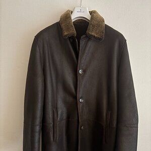 VTG Harry Rosen Brown Lambskin Button-up Shearling Jacket/Coat- 40/Medium -Large